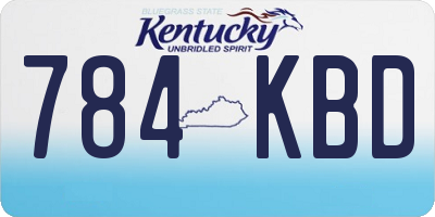 KY license plate 784KBD