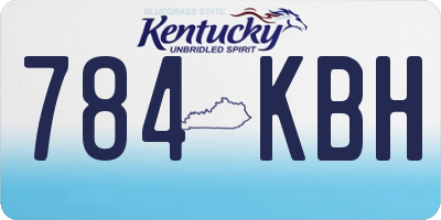 KY license plate 784KBH