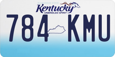 KY license plate 784KMU