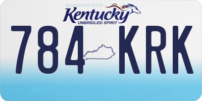 KY license plate 784KRK