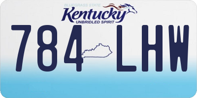 KY license plate 784LHW
