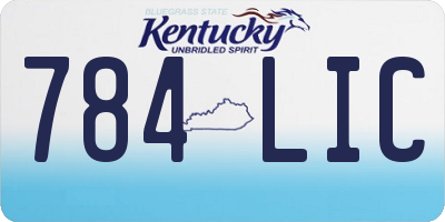 KY license plate 784LIC