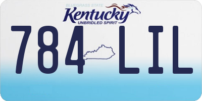 KY license plate 784LIL