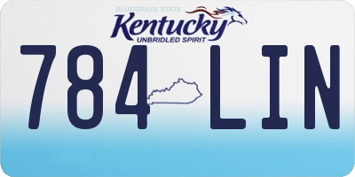 KY license plate 784LIN