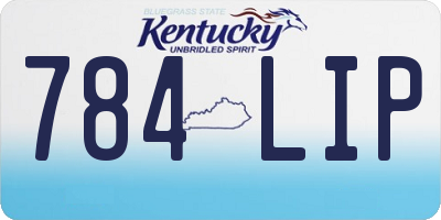 KY license plate 784LIP
