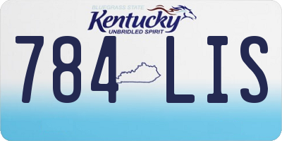 KY license plate 784LIS