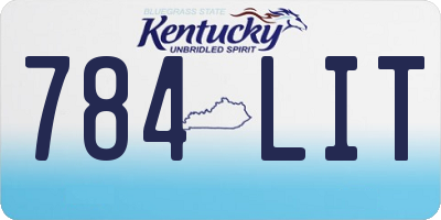 KY license plate 784LIT
