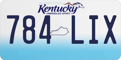 KY license plate 784LIX
