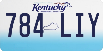 KY license plate 784LIY