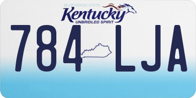 KY license plate 784LJA
