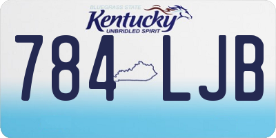 KY license plate 784LJB