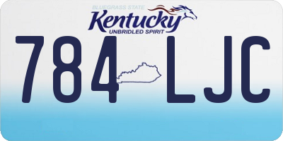 KY license plate 784LJC