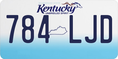 KY license plate 784LJD