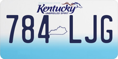 KY license plate 784LJG