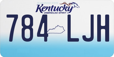 KY license plate 784LJH