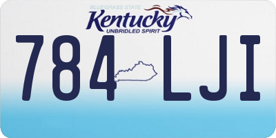 KY license plate 784LJI