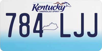 KY license plate 784LJJ