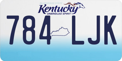 KY license plate 784LJK