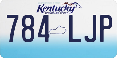 KY license plate 784LJP