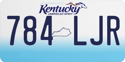 KY license plate 784LJR
