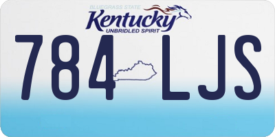 KY license plate 784LJS