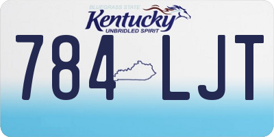 KY license plate 784LJT