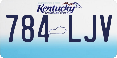 KY license plate 784LJV