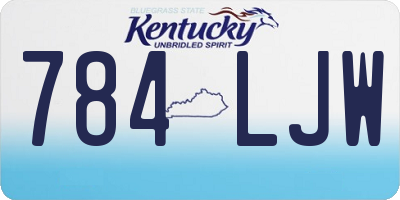 KY license plate 784LJW