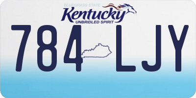 KY license plate 784LJY