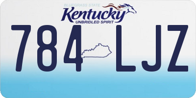 KY license plate 784LJZ