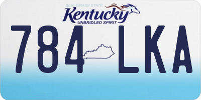 KY license plate 784LKA