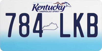 KY license plate 784LKB