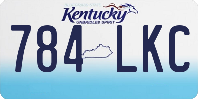 KY license plate 784LKC
