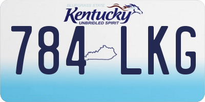 KY license plate 784LKG