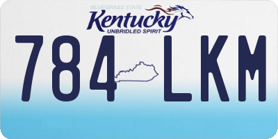 KY license plate 784LKM