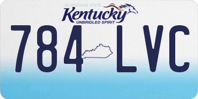 KY license plate 784LVC