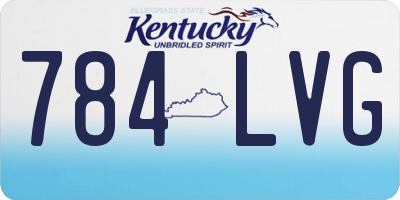 KY license plate 784LVG