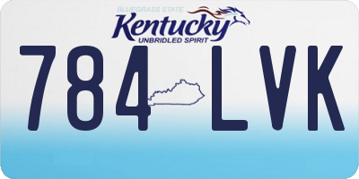 KY license plate 784LVK