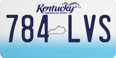 KY license plate 784LVS