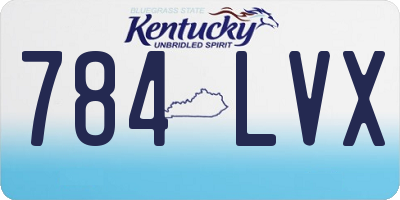 KY license plate 784LVX