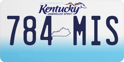 KY license plate 784MIS