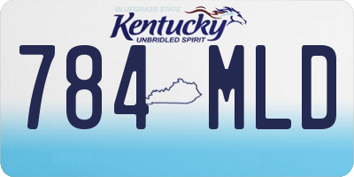 KY license plate 784MLD