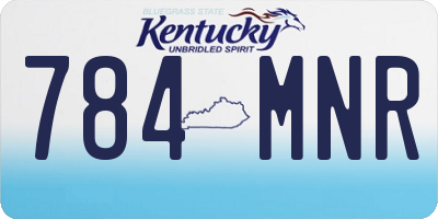 KY license plate 784MNR