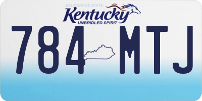 KY license plate 784MTJ