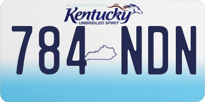 KY license plate 784NDN