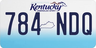 KY license plate 784NDQ