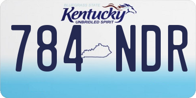KY license plate 784NDR