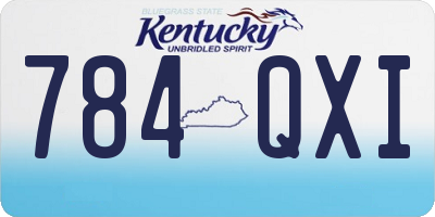 KY license plate 784QXI