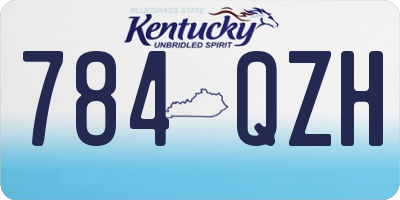 KY license plate 784QZH