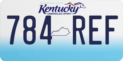 KY license plate 784REF